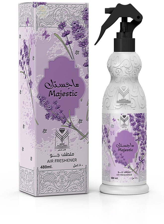 ALMAS Air Freshener Majestic 480 ml - Warm Spice Fragrance | Long-Lasting Natural Aged Oud Scent for Home, Car & Office - Image 1